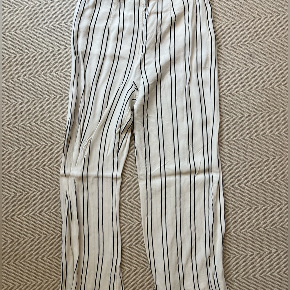Striped women’s trousers